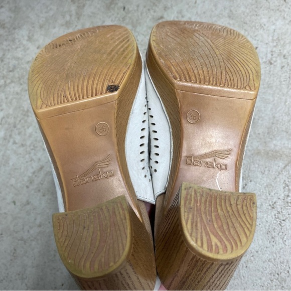 Dansko White Peep-Toe heeled Sandals size 6 - Picture 8 of 8